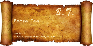 Becza Tea névjegykártya